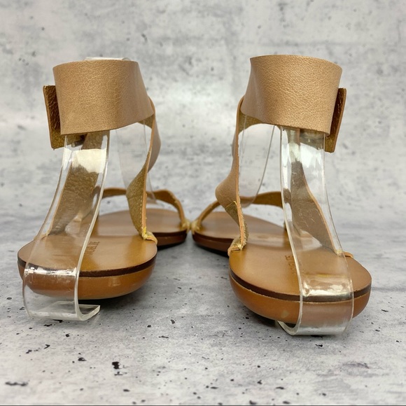 Rachel Zoe tan & gold leather strappy sandal 6.5 - Picture 8 of 12
